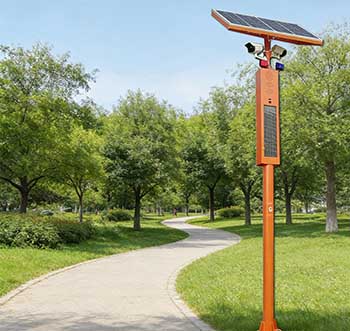 太阳能语音监控杆(球机LED款) 如何撑起智能巡防“最后一公里”？