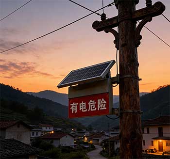 电力设备智能警示器：声光联动辨隐患，太阳能供电适配多场景